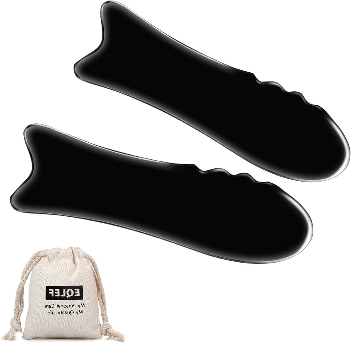 Hoornschrap-massageapparaat voor Gua Sha gezicht en lichaam - 2 stuks