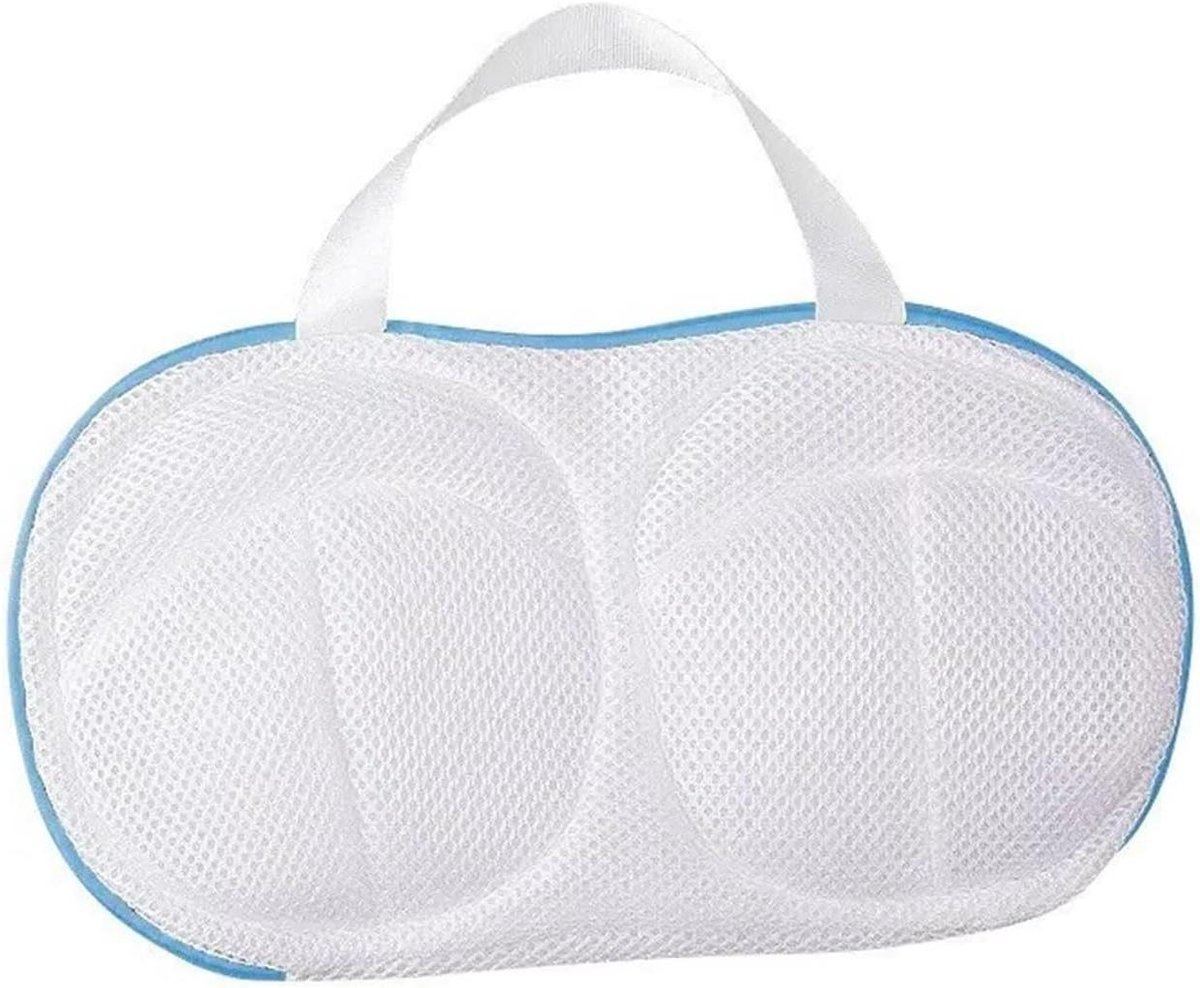 Wasmachine Tas Bh Waszak Ondergoed Beschermen Anti-Vervorming 10x10x10 mm Blauwe Rand