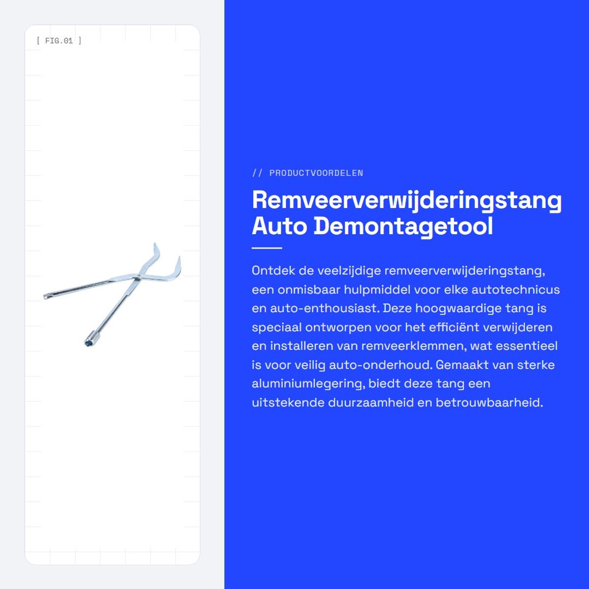 Dailygoods- Remveerverwijderingstang Aluminiumlegering - Demontagehulpmiddel - Hoogwaardige Kwaliteit - Anticorrosie - Duurzaam - Veilig in Gebruik - Remtang