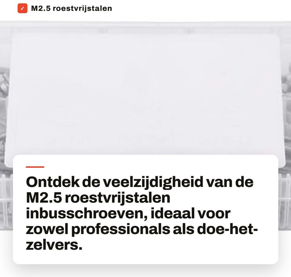 Dailygoods- Inbusschroeven M2.5 - Roestvrij Stalen Schroeven - Assortiment 210PCS - Geschikt voor Professionals - Duurzame Opbergdoos - Corrosiebestendig - Bevestigingsmiddelen