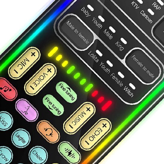 Voice Changer, Handheld Portable Multifunction Sound Disguise, with 8 Sound Effects, 8 Voice Changes, Sound Effects Machine, for PC with Mobile Phone van Merkloos — afbeelding 4