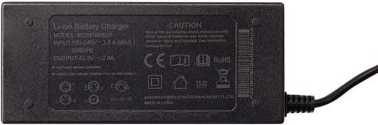Universele DC 2.1x5.5x12mm Li-ion elektrische fiets oplader (o.a. Stella, Phylion, Batavus, Sparta, Babboe) - 36V 2A van Merkloos — afbeelding 2