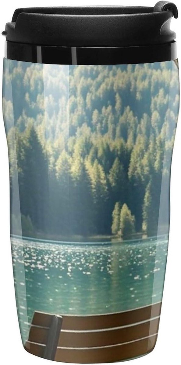 Koffiemok - Reisbeker Tumbler - Dranken meenemen - Dubbelwandig Geïsoleerd - 250 ml - Zwart