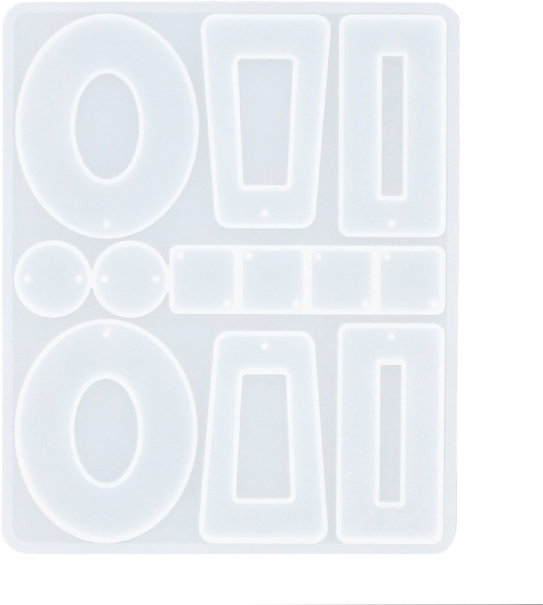 Jesmonite siliconen mal oorbellen geometrisch 10,6x13x0,3 cm epoxy.