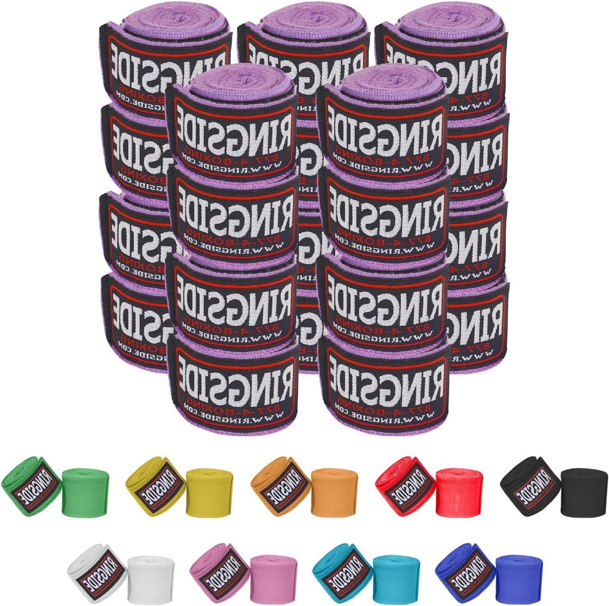 Bokshandschoenen - Hand Wraps - Sport Training - Mexicaanse Stijl - 180 Inch - Neon Paars
