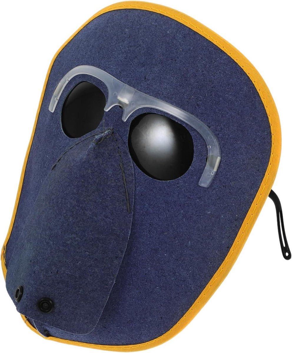 Hemobllo Welding Mask Helmet Mask Welding Eye Mask Welding Protections Welding Face Cover Welding Glasses Hand Welding Hat Welding Lens Welder Cover Composite Leather