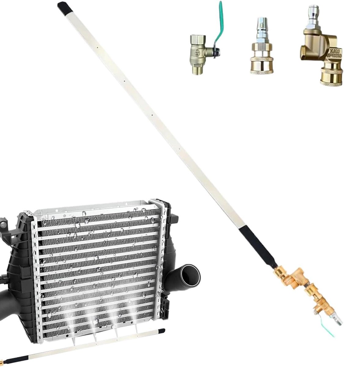 Radiator Reiniger - Spoelgereedschap Systeemreiniger - Koelsystemen Onderhouden - 180 Graden Roterend Mondstuk - 75 cm - null