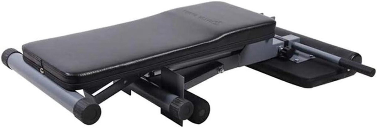 Halterbank Opvouwbaar - Fitness Bank - Krachtraining Thuis - Verstelbare Rugleuning - 250 kg Capaciteit - Zwart