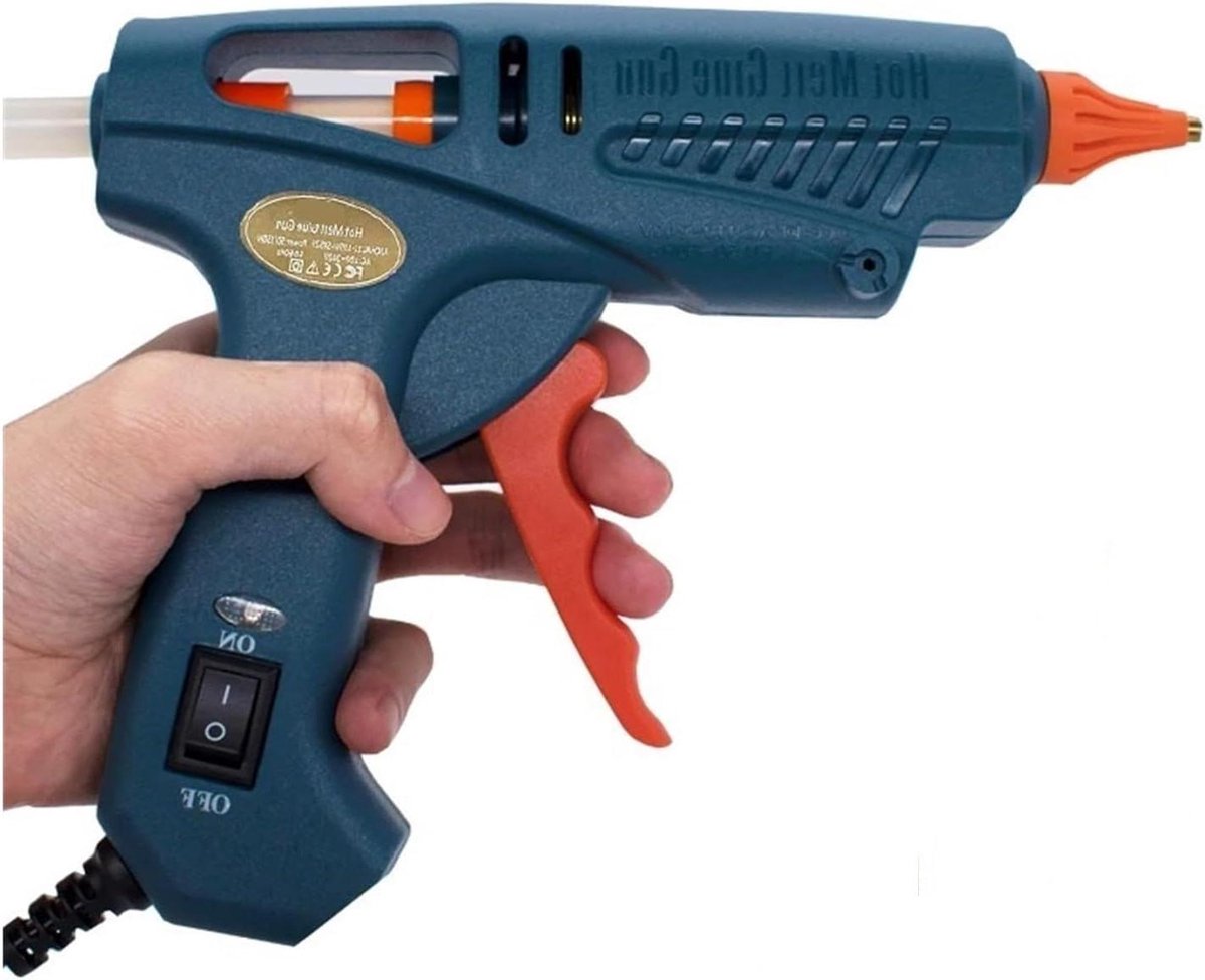 Smeltlijmpistool - Lijmpistool - Hobby en reparatie - Instelbare temperatuur - 100W - Donkergroen