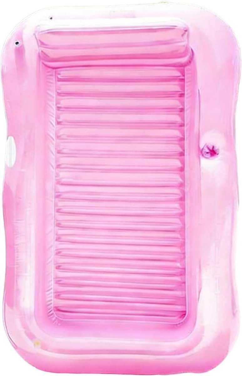 Opblaasbaar Loungemeubel - Waterbed Luchtbed - Ontspannen Zonnen - Ingebouwde Verkoeler - 208x130cm - Roze