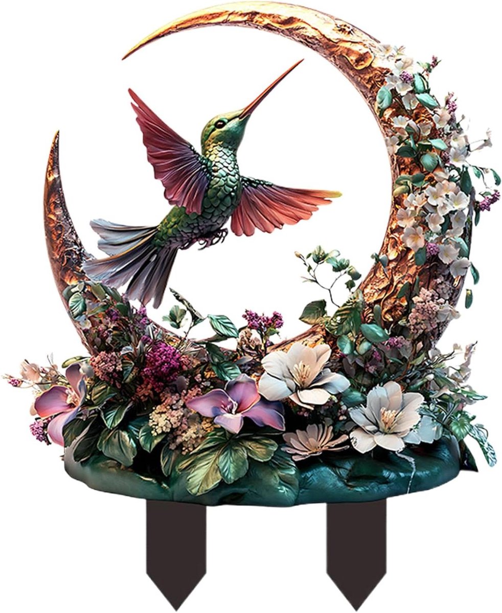 Tuinstok Decoratie - Plantensteun Ornament - Tuin Verfraaien - Weerbestendige Acryl - 30.7 x 26 cm - B