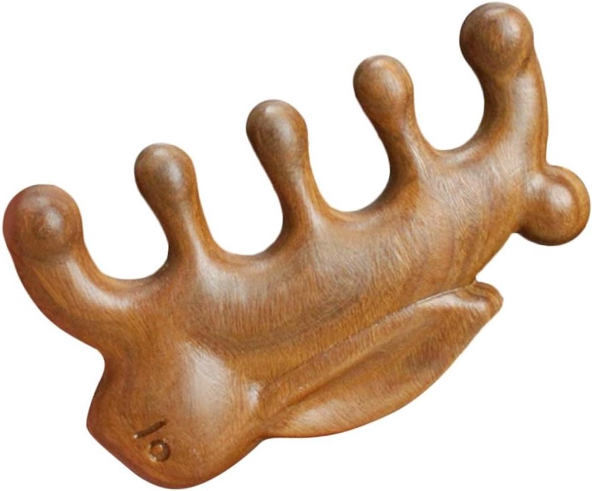 Massage Kam - Hoofdhuid Kam - Hoofdhuid Ontspanning - Antistatisch Ontwerp - 10 x 6 x 3 cm - Houtkleur