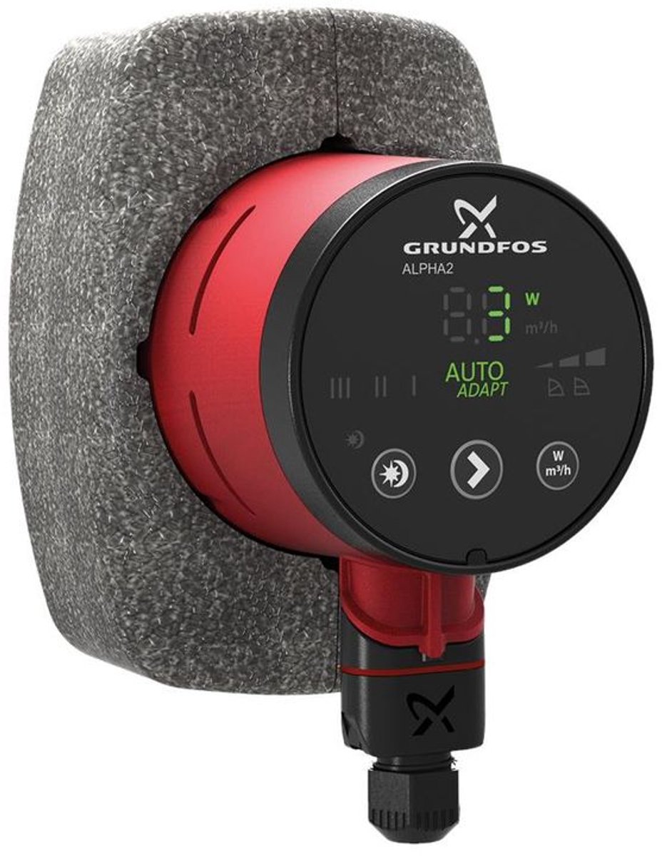Grundfos ALPHA2 15-40 130 mm circulatiepomp voor verwarmings- en airconditioningsystemen 18 W, G 1, 99261679