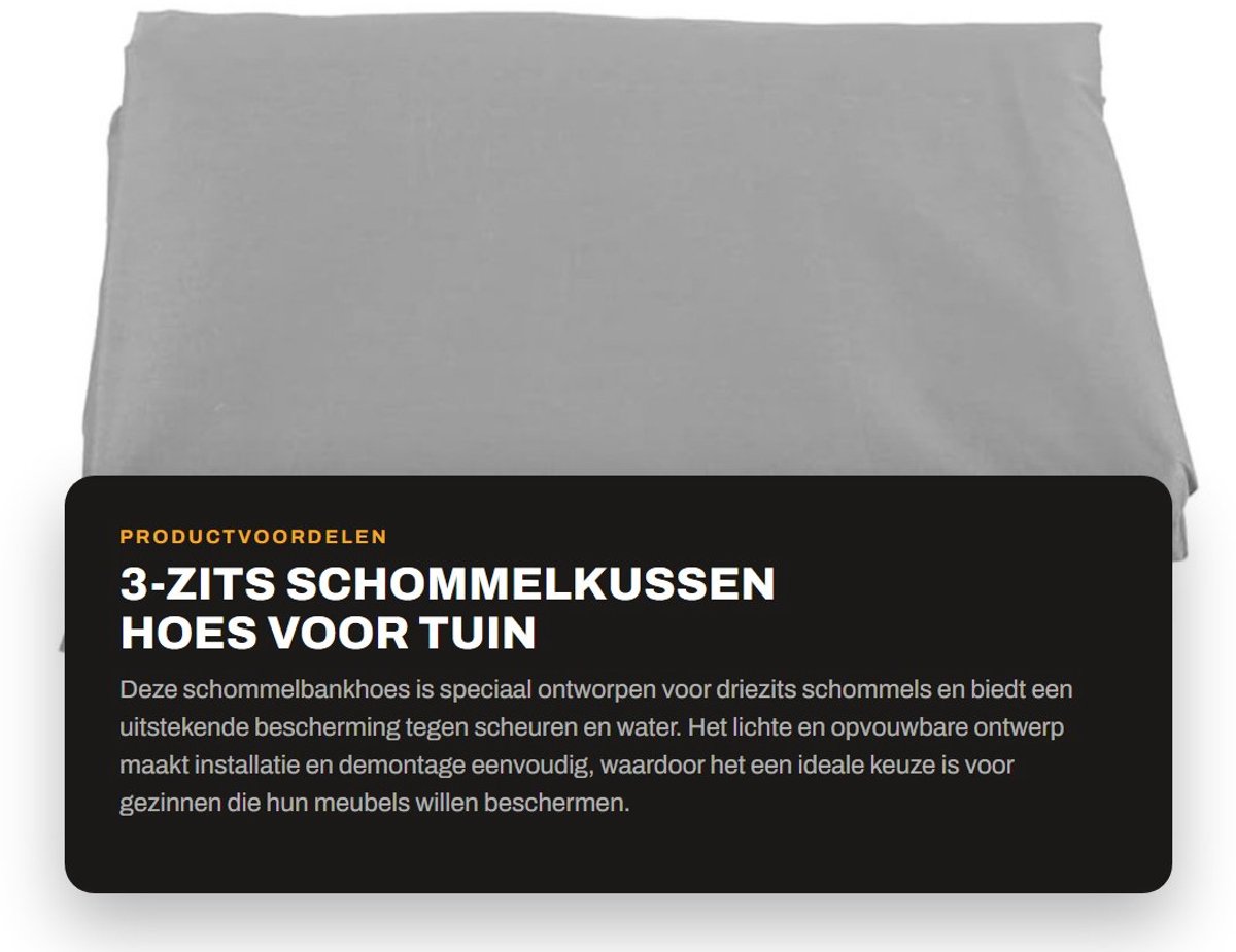 Dailygoods- Schommelkussen 3-zits - Waterdicht - Opvouwbaar - Scheurweerstand - Lichtgewicht - Eenvoudig schoon te maken - Schommelbankhoes