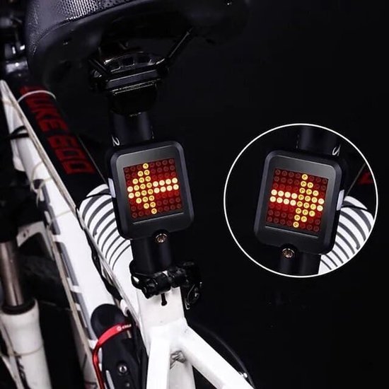 Fiets Achterlicht - Knipperlicht Fiets - Veilig Fietsen - Slimme Sensor - 80 Lumens - Zwart — afbeelding 2