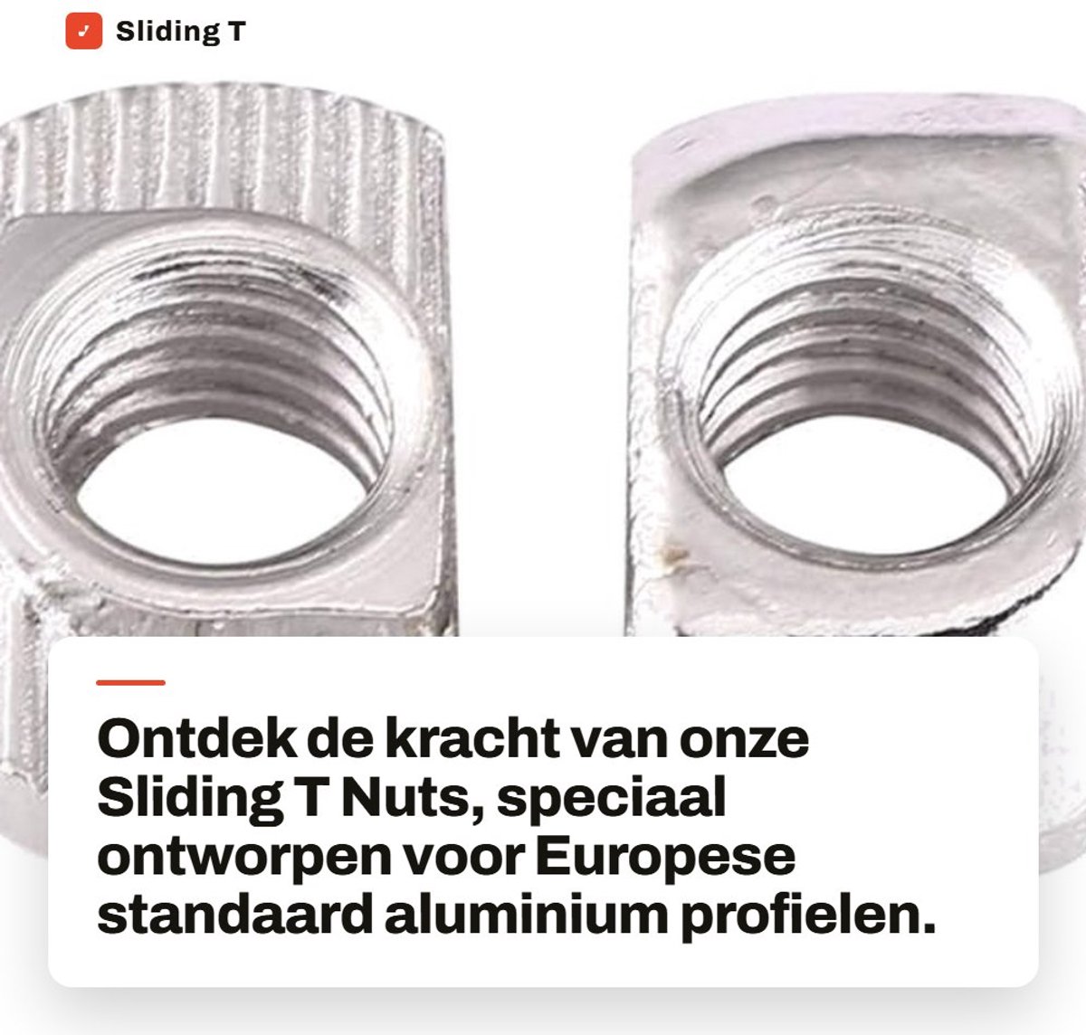 Dailygoods- T-Moeren Set van 50 Stuks - Verzinkt Koolstofstaal - Roestbestendig - Geschikt voor Aluminium Profielen - EU30-M6 × 16,5 Mm × 8 Mm - Hoge Hardheid - Hamerkopmoeren