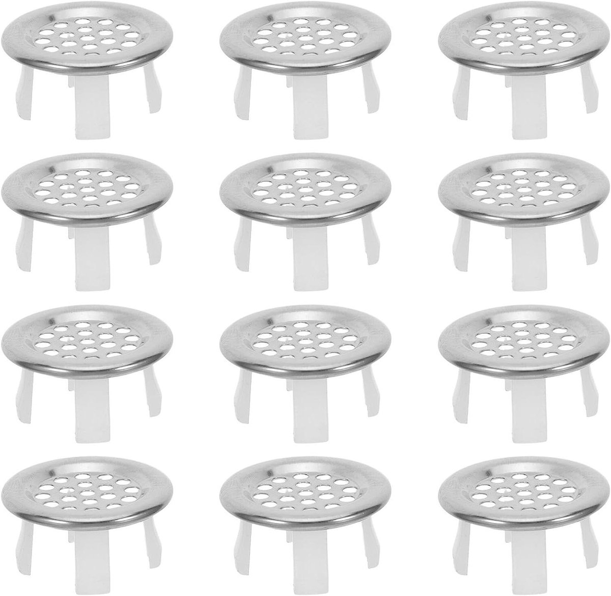Wastafel Overloopafdekking - Overloopringen Badkamer - Lekkage Voorkomen - Eenvoudige Installatie - 3 cm - Zilver
