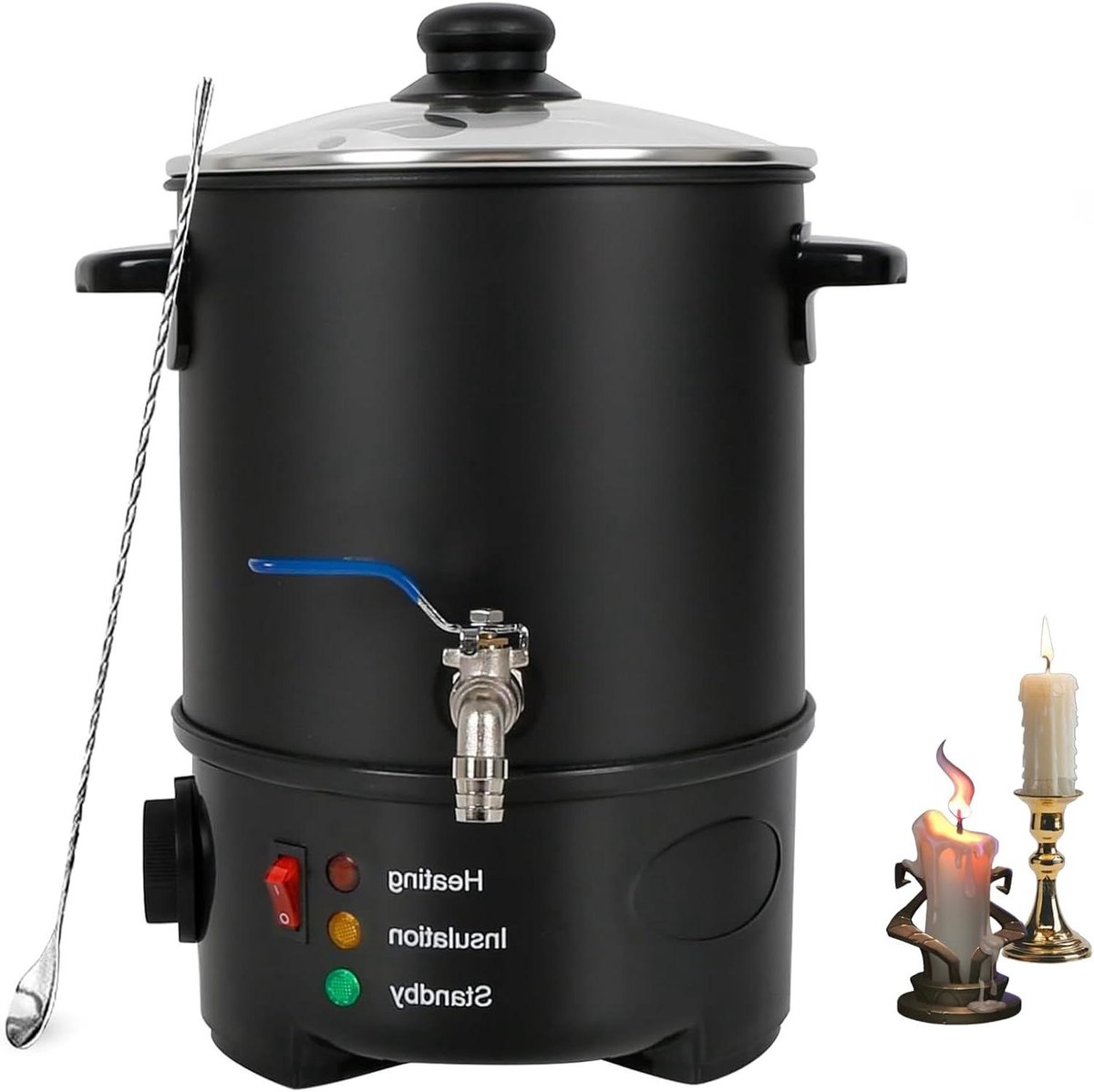 Kaarsen Wax Smelter - Wax Warmer Kaarsen - Kaarsen Maken - Snelle Verwarming - 10L - Zilver