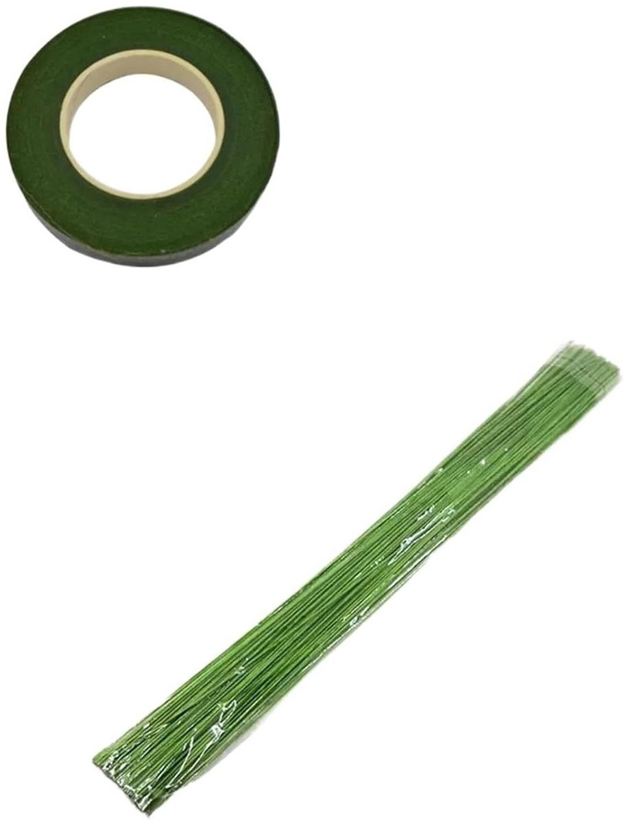 Bloemstelen Draad - Knutseldraad Bloemen - Bloemen Schikken - Flexibel Vormbaar - 22/20 Gauge - Groen