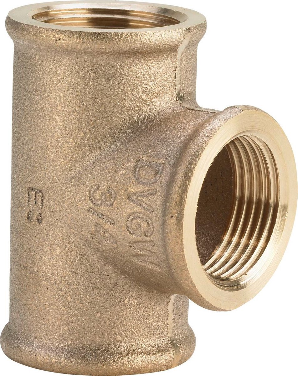 Viega T-stuk, Rp1 3, Rp2 3, Rp3 3 roodkoper of siliciumbrons model 3130, 321727