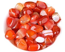 Decoratieve kiezelstenen - Aquarium grind - Landschap decoratie - Natuurstenen glad - 100g - Rood