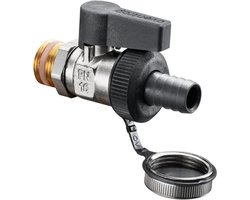 OVENTROP KFE-kogelkraan Optiflex met buitendraad PN 16, met kunststof slangaansluiting, vernikkeld DN 10, G 3/8, 1033351