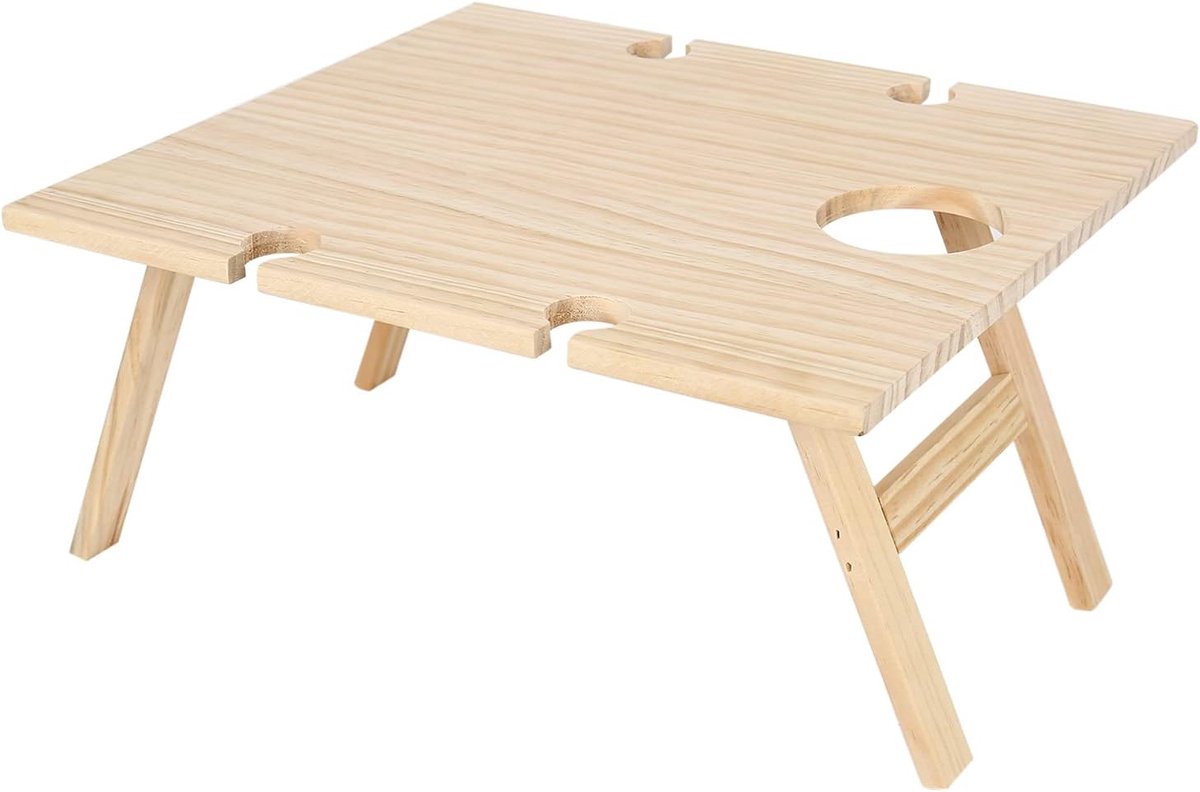 Opvouwbare Tafel - Draagbare Hout - Picknick en Camping - Met Wijnglas Houders - 34 x 30 cm - Rood — cadeau in Kookcadeaus - foto 7