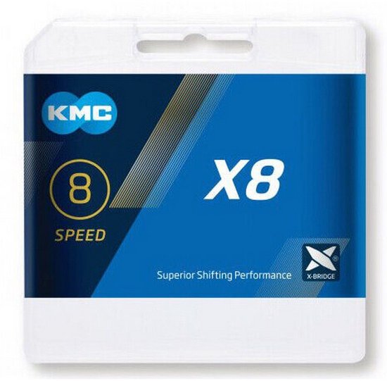 KMC Zilveren fietsketting - 6/7/8-speed - 114 schakels - Anti-roest - MTB & Race van KMC — afbeelding 2