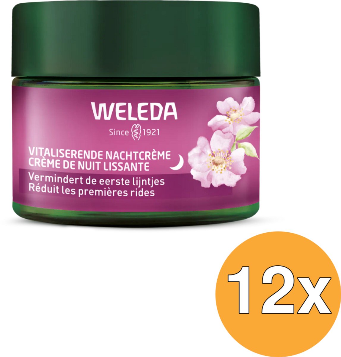 12x Weleda Wilde Rozen & Witte Thee Vitaliserende Nachtcreme (40 ml)