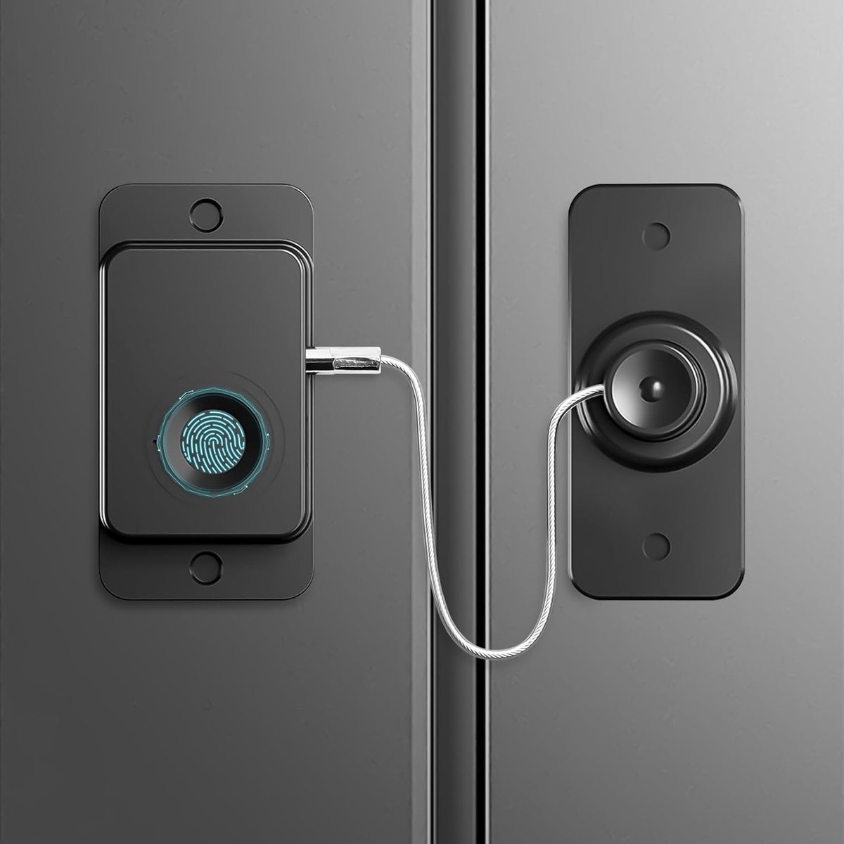 Veiligheidsvergrendeling voor koelkast met vingerafdruk, kinderveiligheid voor lades, kasten en toilet, slim biometrisch systeem met USB-sleutel