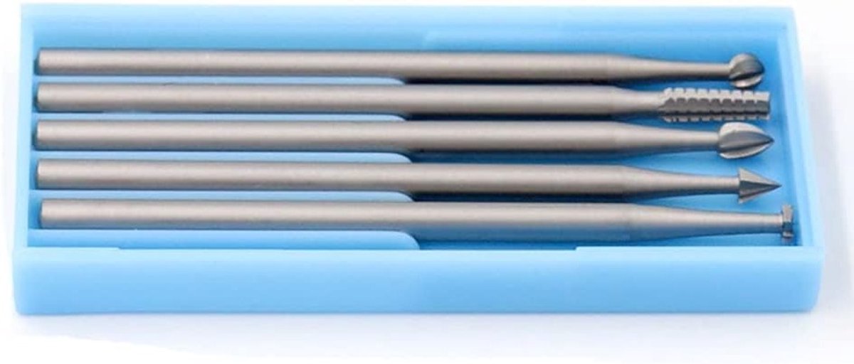Professionele Graveerbiten Set van 6 Stuks van Wolfraamstaal voor Graveren, Frezen en Boren met 2.35mm Schacht