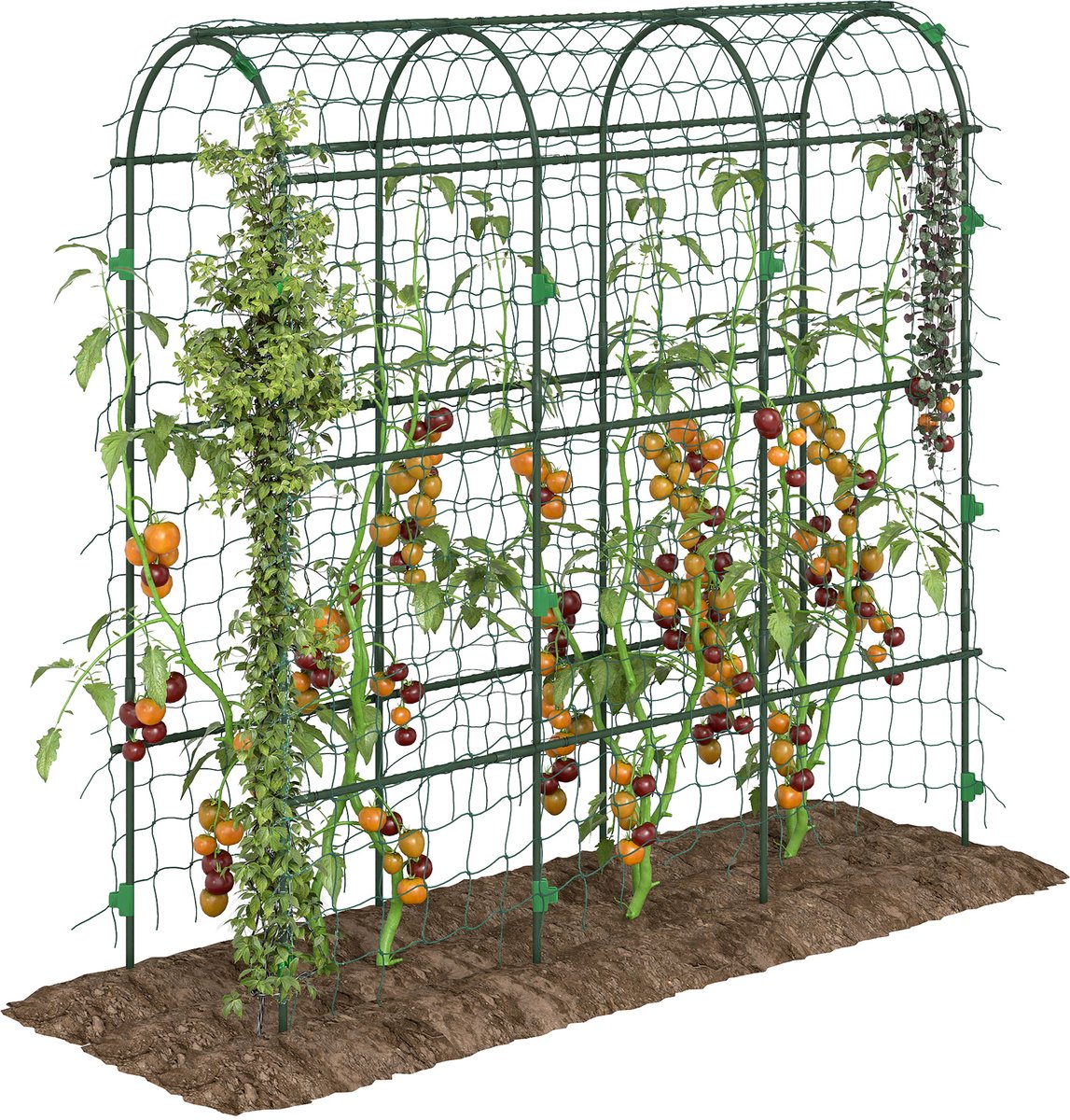 Outsunny - plantenbak - staal/PE - 43x182x183 cm - groen