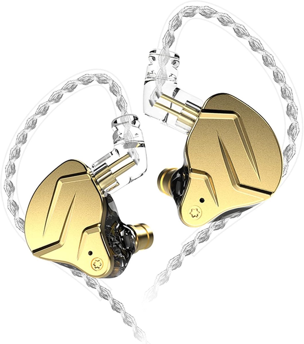 KZ ZSN PRO X - In-Ear Monitors - IEM - Muziek & Gaming Oortjes - Oordoppen - Verwisselbare Kabel - Hybride Drivers - Ergonomisch Design – Goud