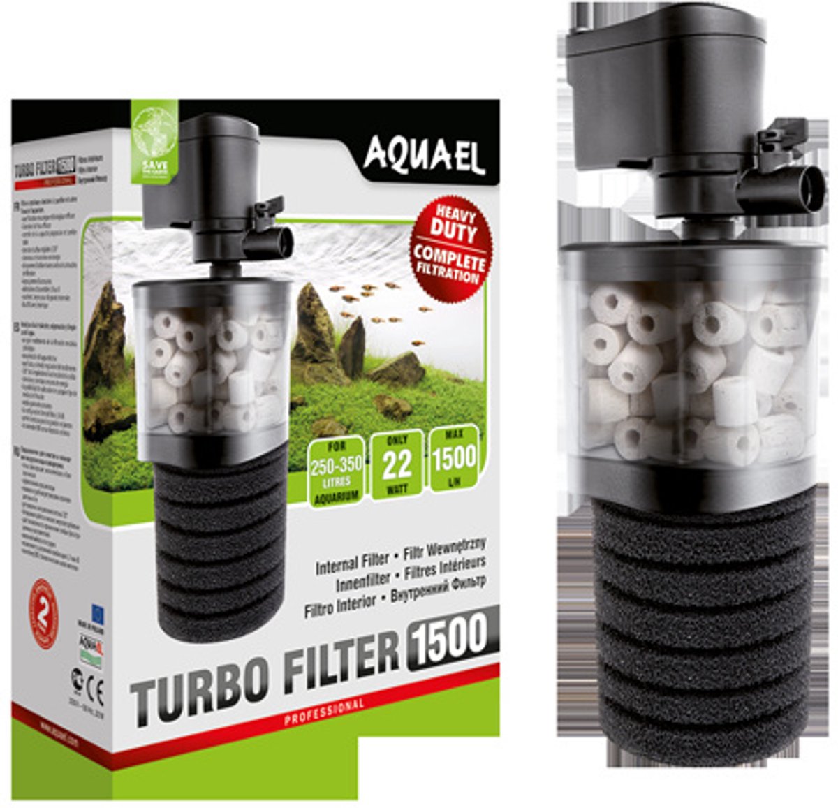 Aquael turbo filter 1500 - Aquarium binnen filter thumbnail 5