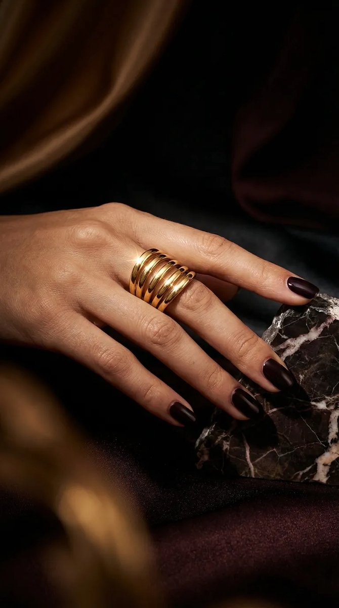 Dorvina 316L Staal Verstelbaar Goudkleurig Ring Bombeli Verkleurt Niet Dames Ring
