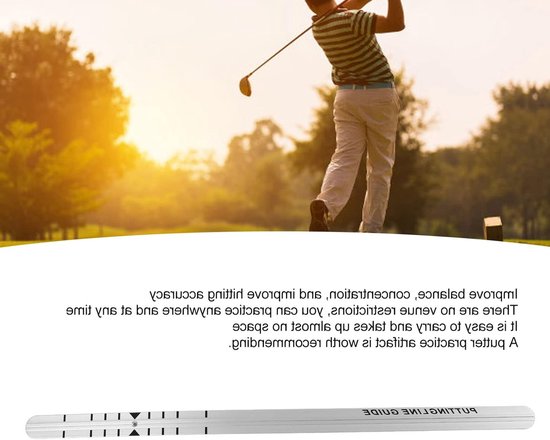 Rechtdoorschijnende Meetstok voor Putten - Oefenhulpmiddel voor Putten, Uitlijning en Precisie op de Putting Green — afbeelding 2
