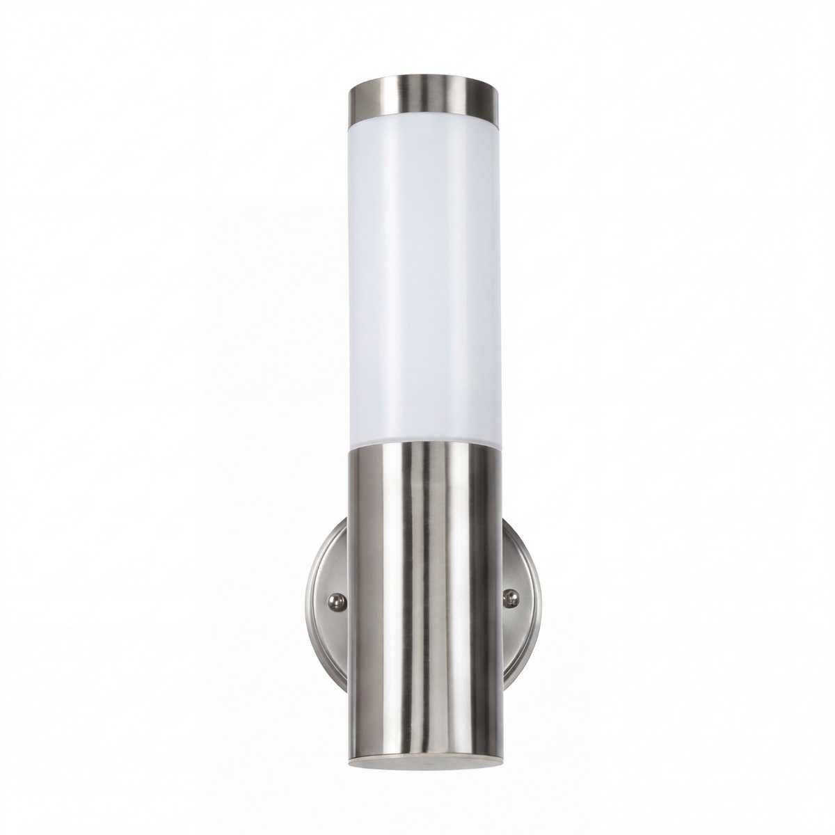 Licht-Erlebnisse - Brighton - Wandlamp - IP44 - E27 - van - Roestvrij staal kunststof - in - zilver wit