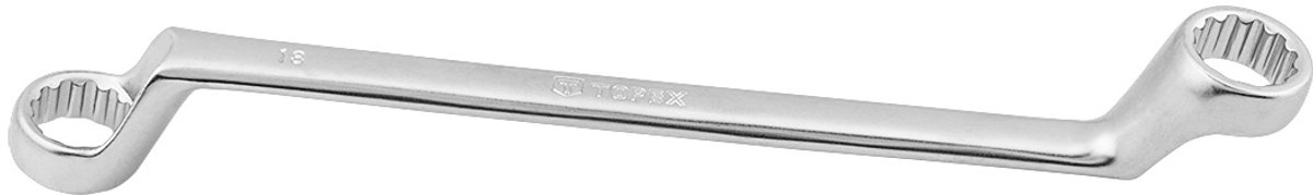 Topex - Ringsleutel - 18 x 19 mm - Chrom-vanadiumstaal - Voor moeilijk bereikbare plaatsen