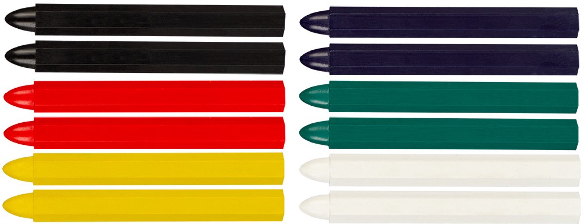 NEO Technische Krijt - Diverse Kleuren - 12 Stuks - Verbeterde Zichtbaarheid