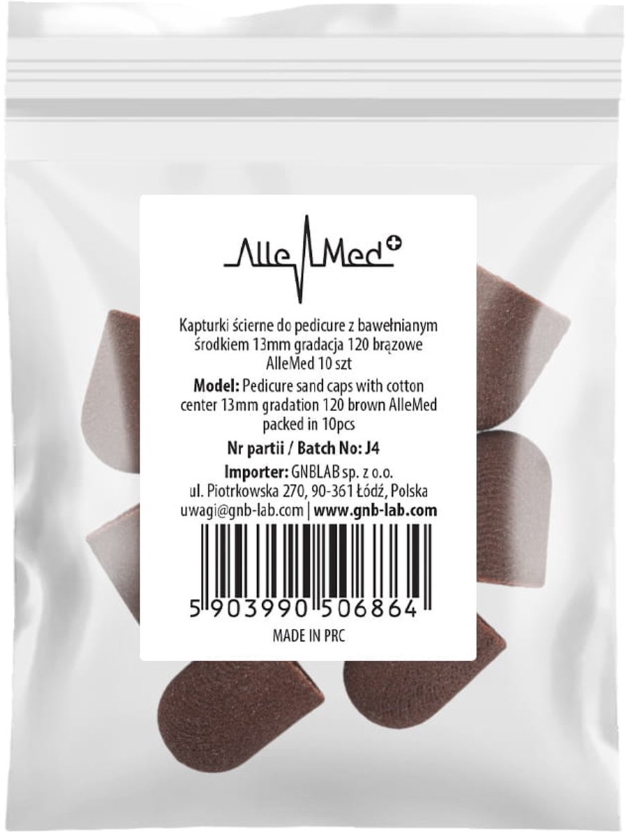 Allemed - Pedicure Schuurkapjes - 13mm - Gradatie 120 - Bruin