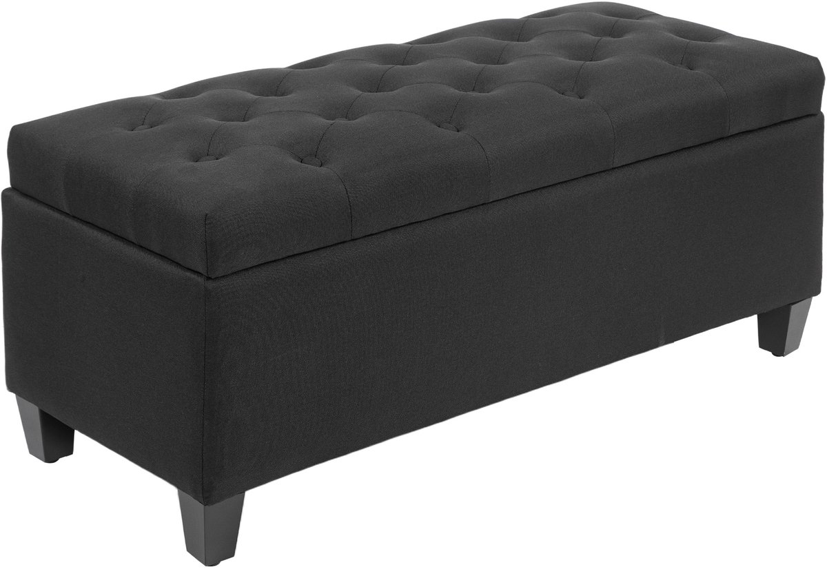 HOMCOM-Sitzbank-Polyester, Schaumstoff-100B x 40T x 44H cm-Schwarz