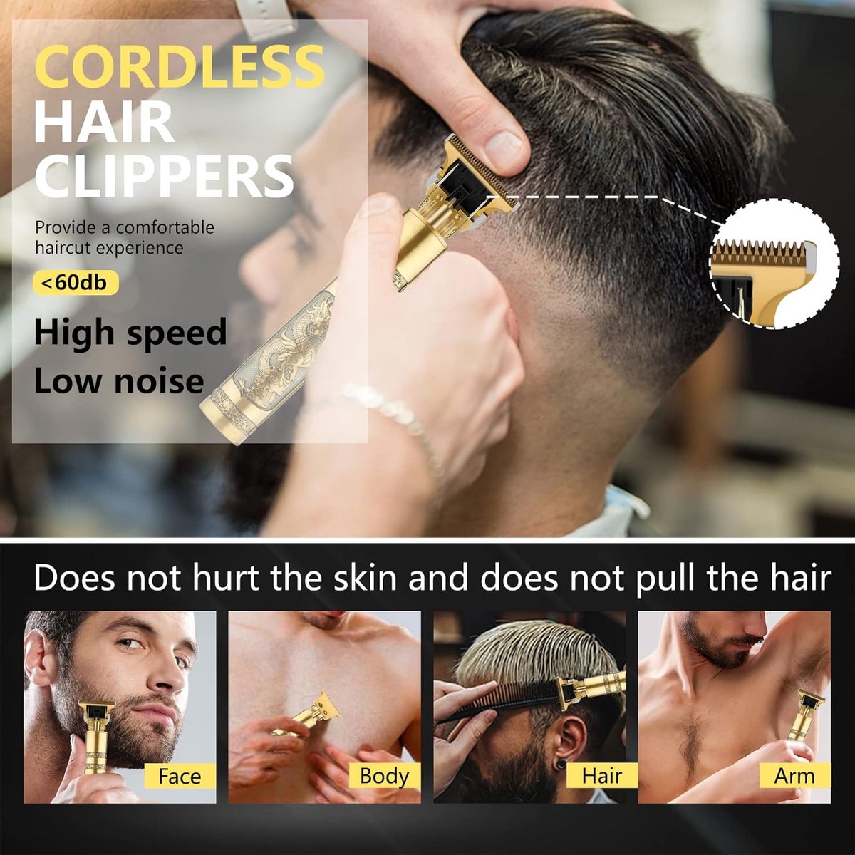 Professionele Draadloze Haartrimmer & Baardtrimmer thumbnail 5