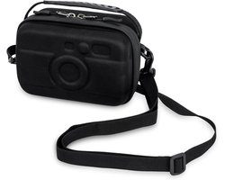 Compacte, stevige draagtas geschikt voor Fuji Mini Evo LiPlay X100VI X100V Leic camera. Mini Shot 2 Retro reistas geschikt voor Canon V10 G7XII G1XIII Lumix S9+S-R26 DC-G100, zwart.