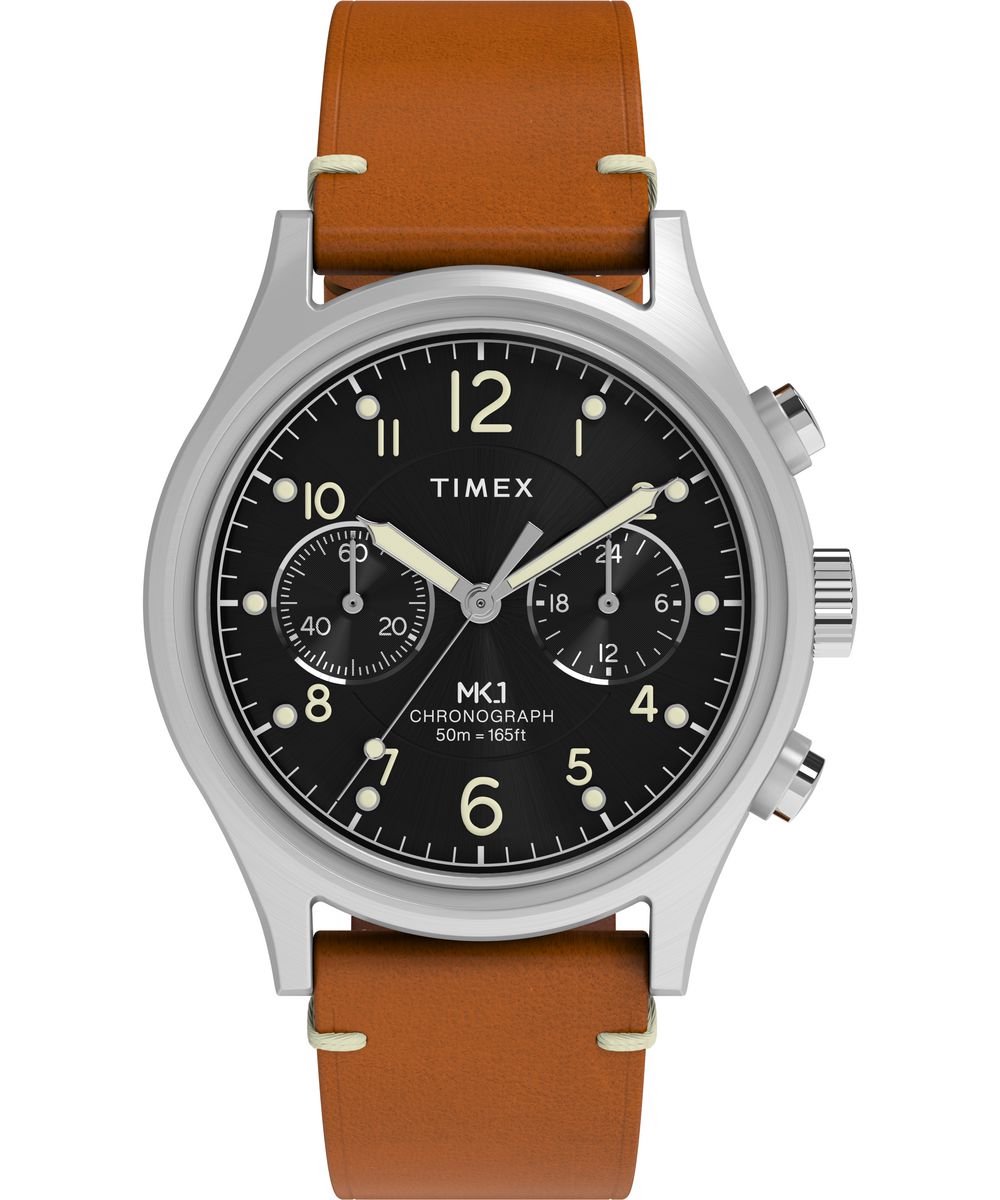 Timex Military MK1 TW2Y71100 Horloge - Leer - Bruin - Ø 40 mm