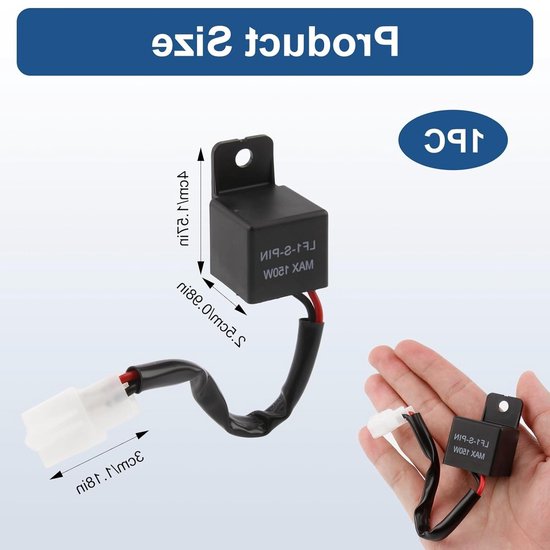Universele 12V LED Indicator Relay voor Motoren - 2 Pin, Waterdicht, Frequentie Controle, Maximaal 150W, Centrale Indicator — afbeelding 5