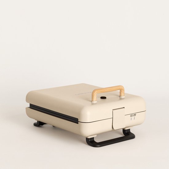 CREATE - Tosti-ijzer, grill en wafelijzer met verwisselbare platen - Zand - Viervoudig - STONE STUDIO van CREATE — afbeelding 4