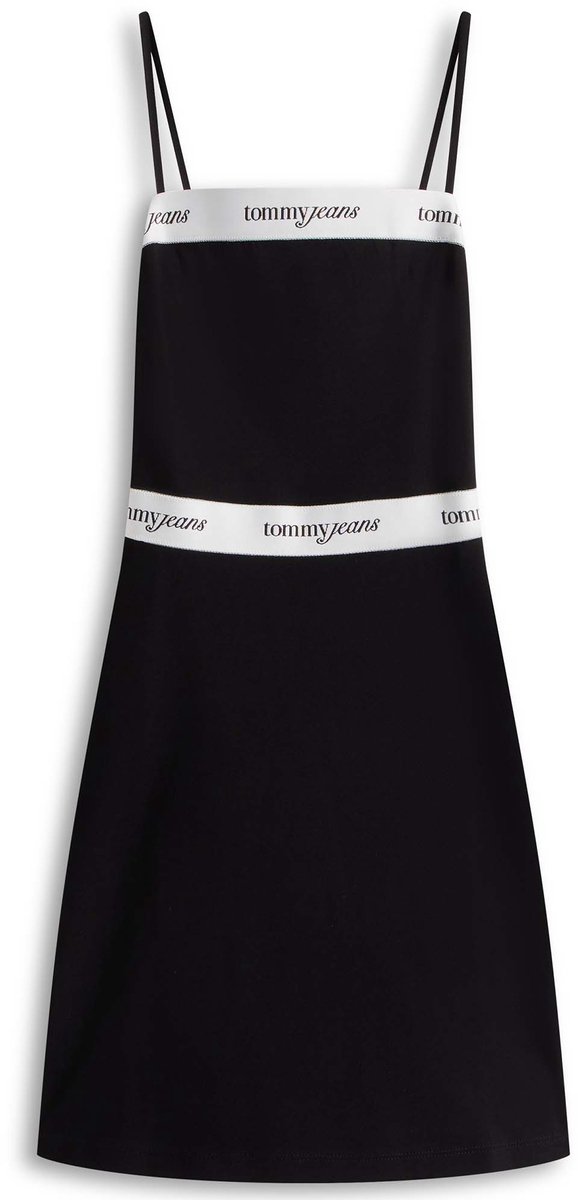 Tommy Jeans Tjw Tape F&F Jurk Met Smalle Bandjes Fashion Wear Vrouwen Zwart