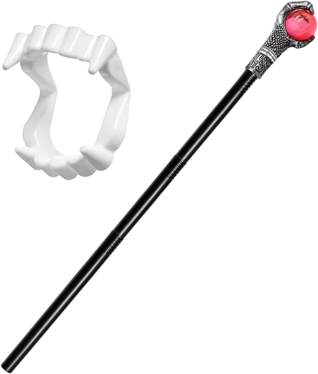 Elegante Vintage Wandstok van 108 cm voor Halloween Kostuum, Vampier Accessoires en Rollenspel