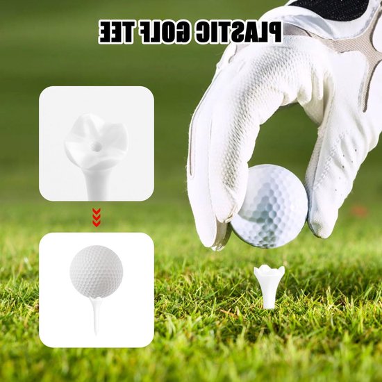 100 Stuks Hoge Zichtbaarheid Golftees van 3,8 cm voor Training en Driving Range - Ideaal voor IJzers en Par-3's, Duurzaam en Lichtgewicht Golfaccessoires — afbeelding 3