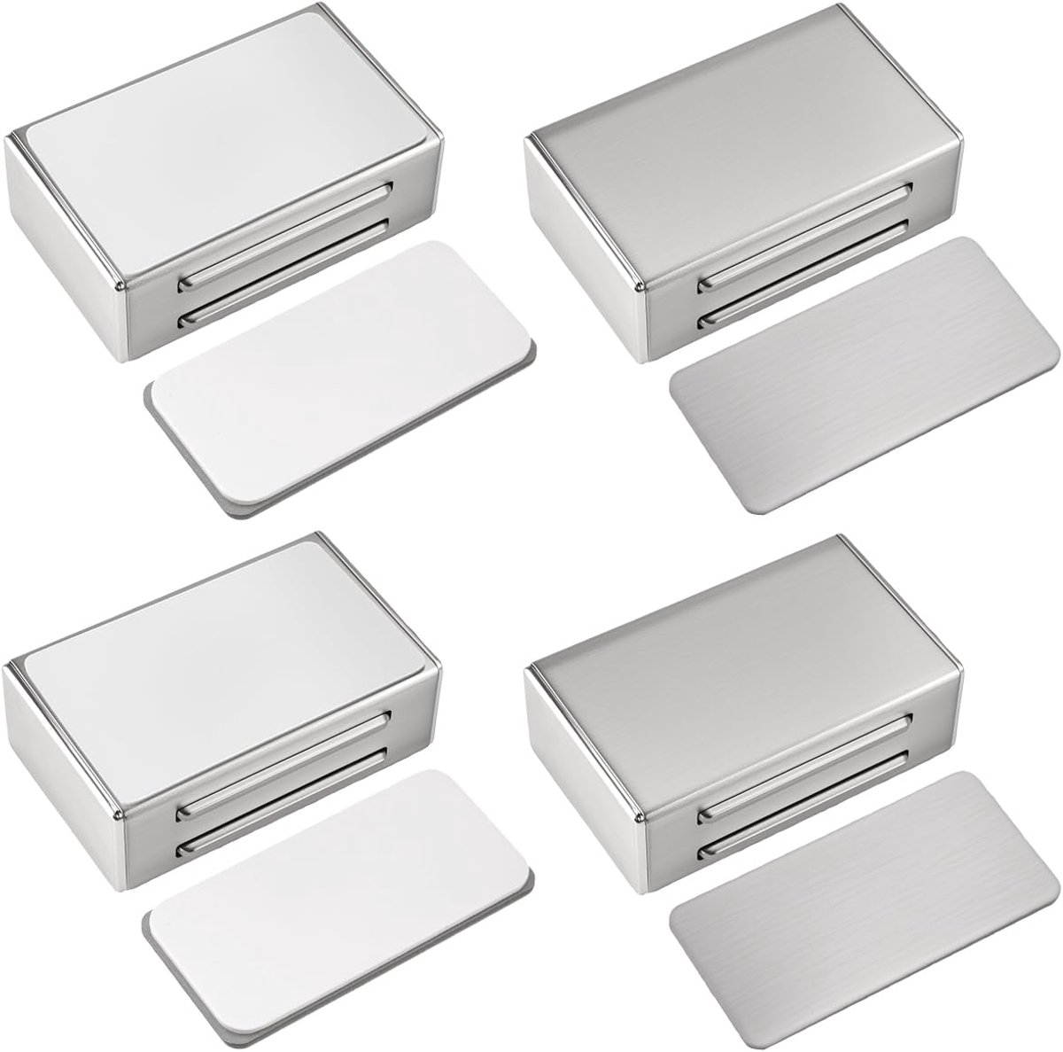 carmdering - Magnetische Kastdeursluiters - Zelfklevende Deurhouders - Meubelbeslag - Geruisloos Sluiten - Kinderveilig Design - Roestvrij Staal - Vochtbestendig Materiaal - Geen Boren Nodig - 4 Stuks